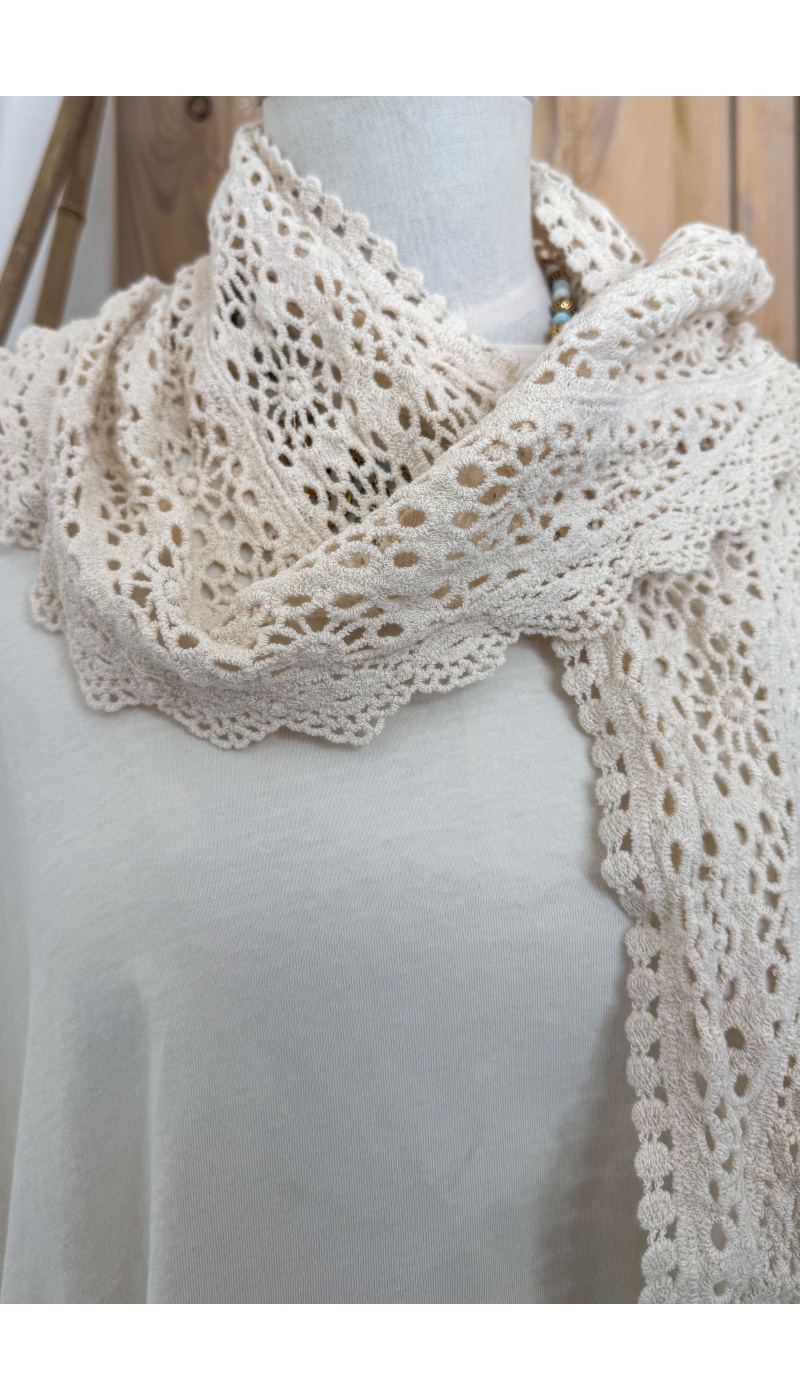 NOVA ANCLA MACRAM ECRU FOULARD
