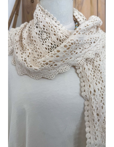 NOVA ANCLA MACRAM ECRU FOULARD