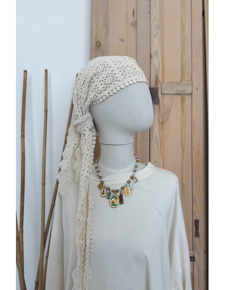 NOVA ANCLA MACRAM ECRU FOULARD