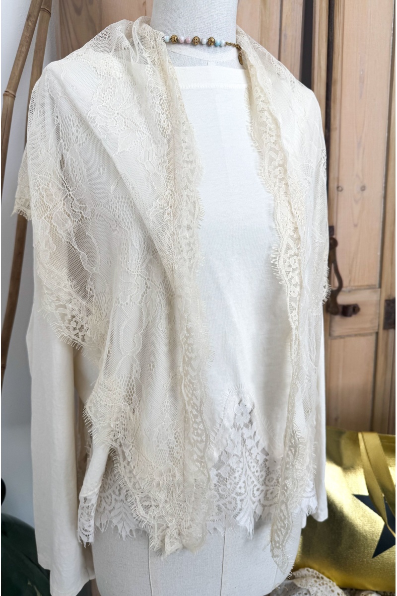 w.studio DENTEL ECRU FOULARD 2