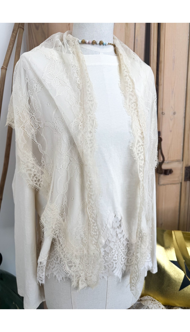 w.studio DENTEL ECRU FOULARD