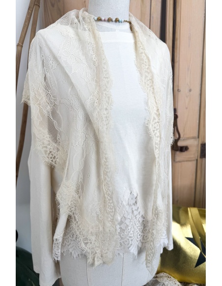 w.studio DENTEL ECRU FOULARD