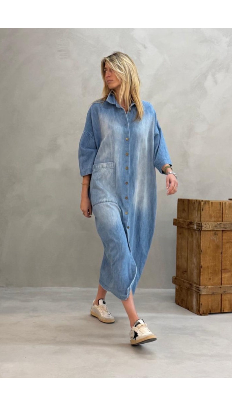 Robe Longue Chemise Denim Banditas BED