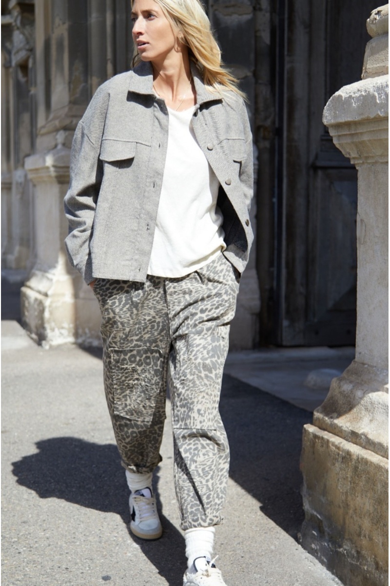 Pantalon Banditas PIAVE Léopard | Pantalon Boyfriend Femme Tendance 2