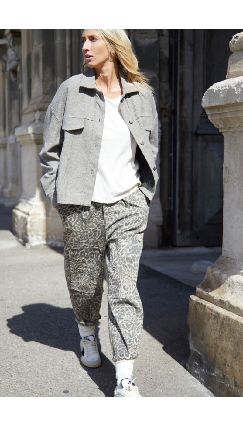 Pantalon Banditas PIAVE Léopard | Pantalon Boyfriend Femme Tendance