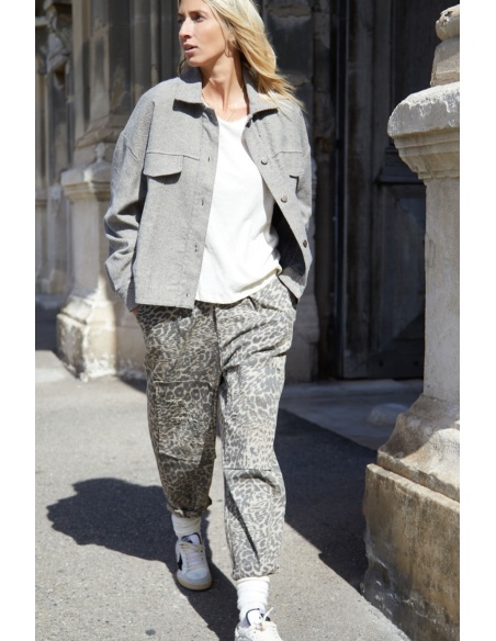 Pantalon Banditas PIAVE Léopard | Pantalon Boyfriend Femme Tendance