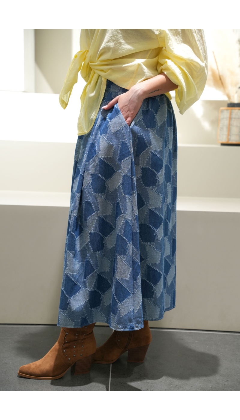 Jupe Patchwork Denim MAYA