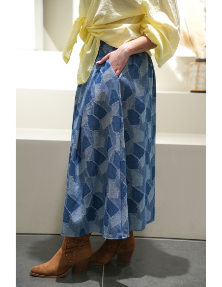 Jupe Patchwork Denim MAYA