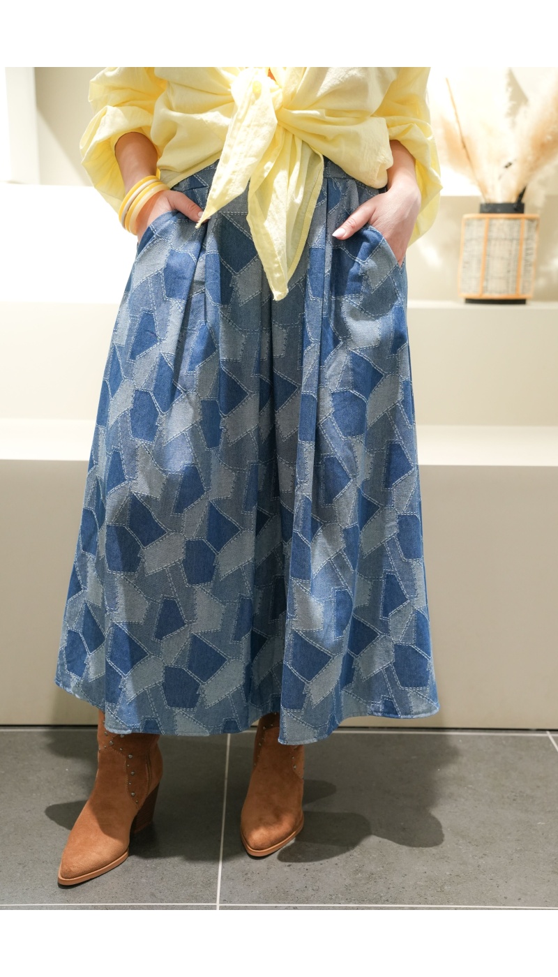 Jupe Patchwork Denim MAYA