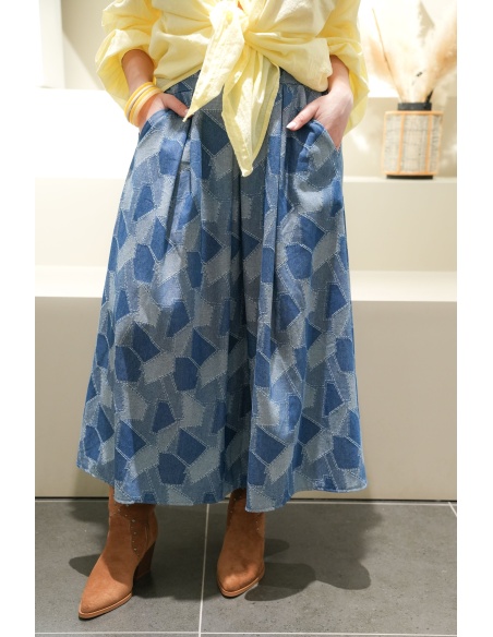 Jupe Patchwork Denim MAYA