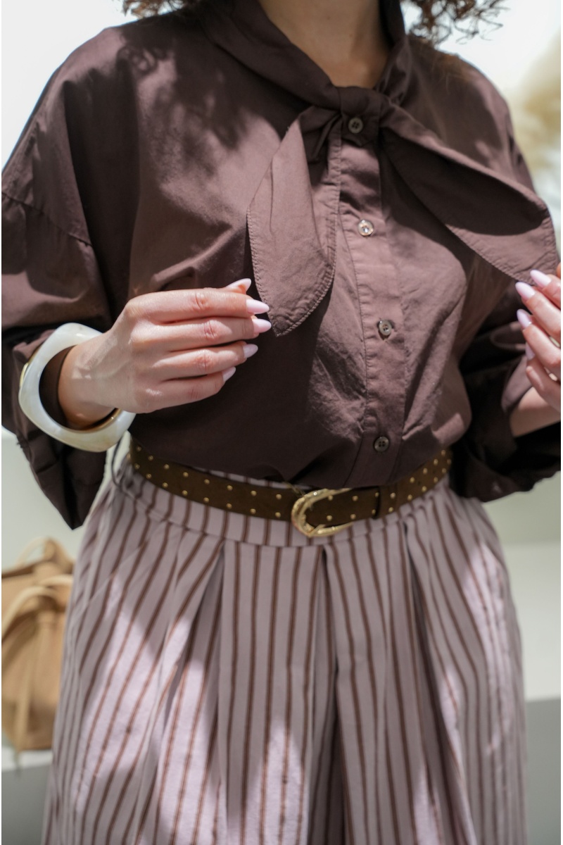 Chemisier Choco Noeud ONDINE 2