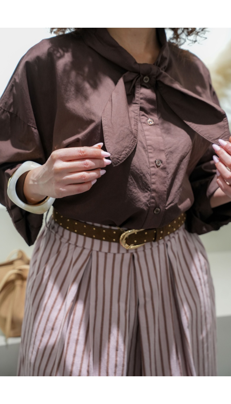 Chemisier Choco Noeud ONDINE