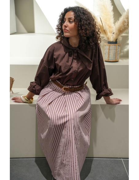 Chemisier Choco Noeud ONDINE