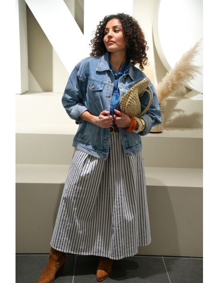Jupe Rayée Bleue MAYA
