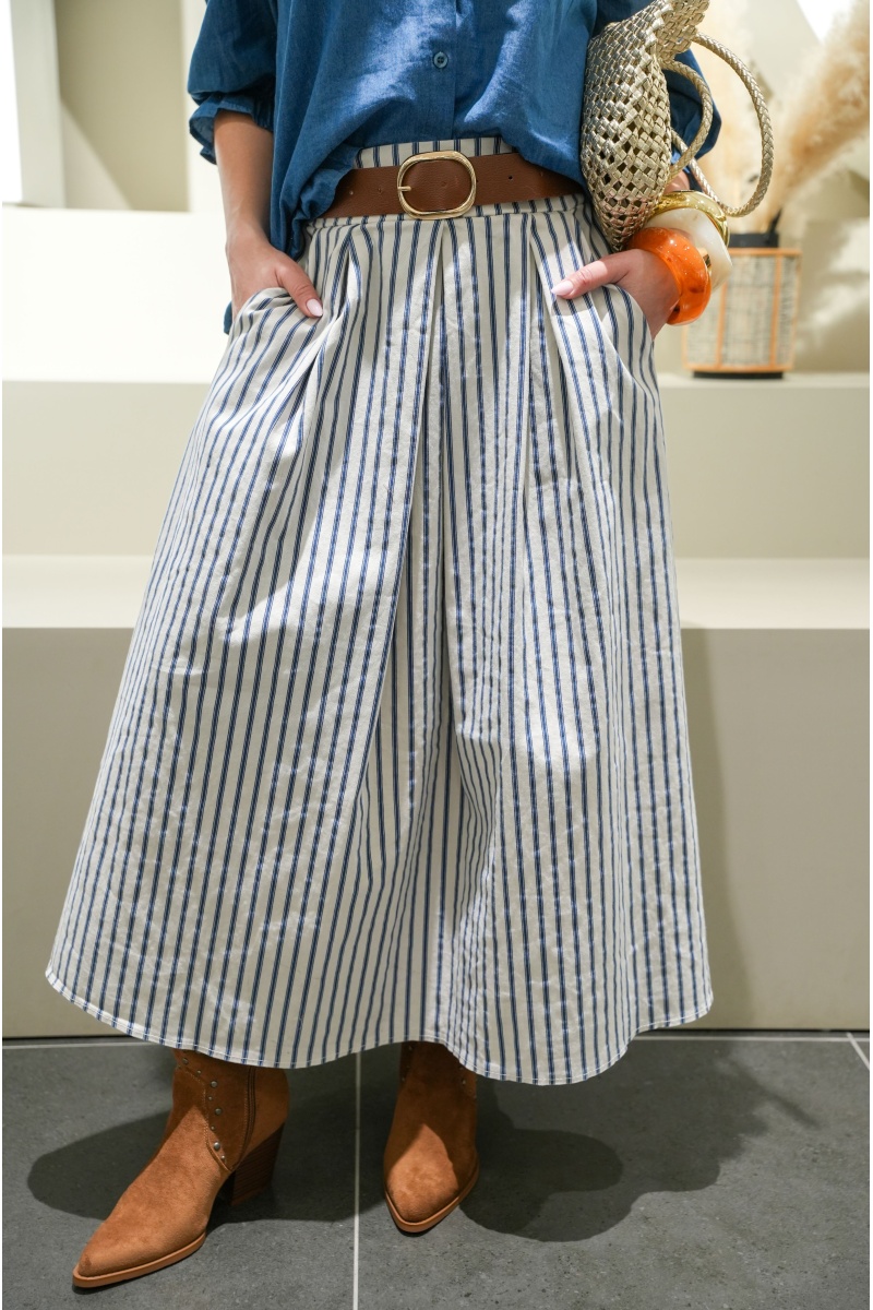 Jupe Rayée Bleue MAYA