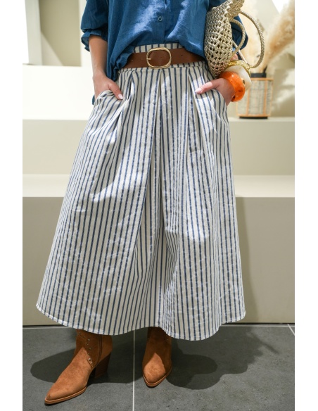Jupe Rayée Bleue MAYA