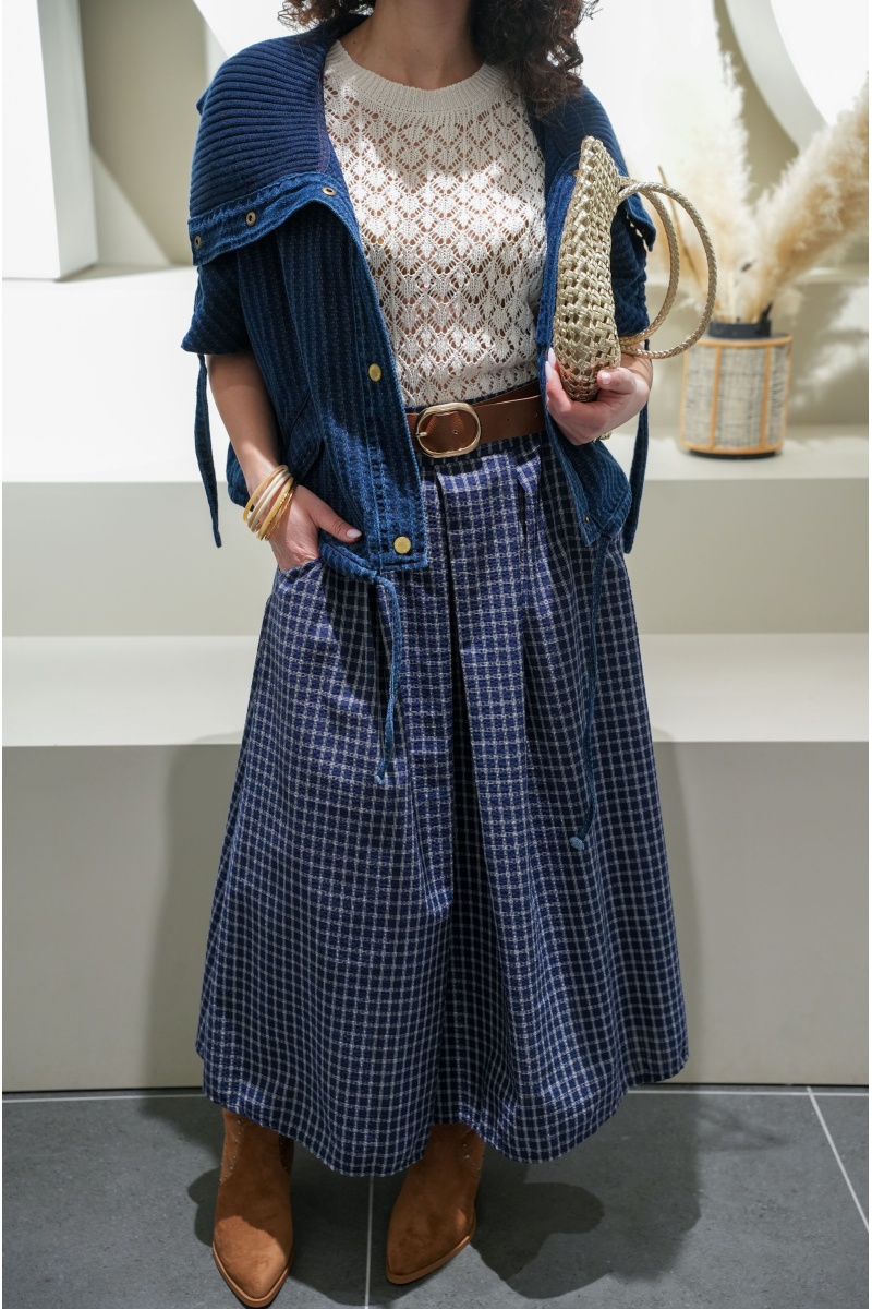 DE FIL EN AIGUILLE  MARINE GILET FEMME 2