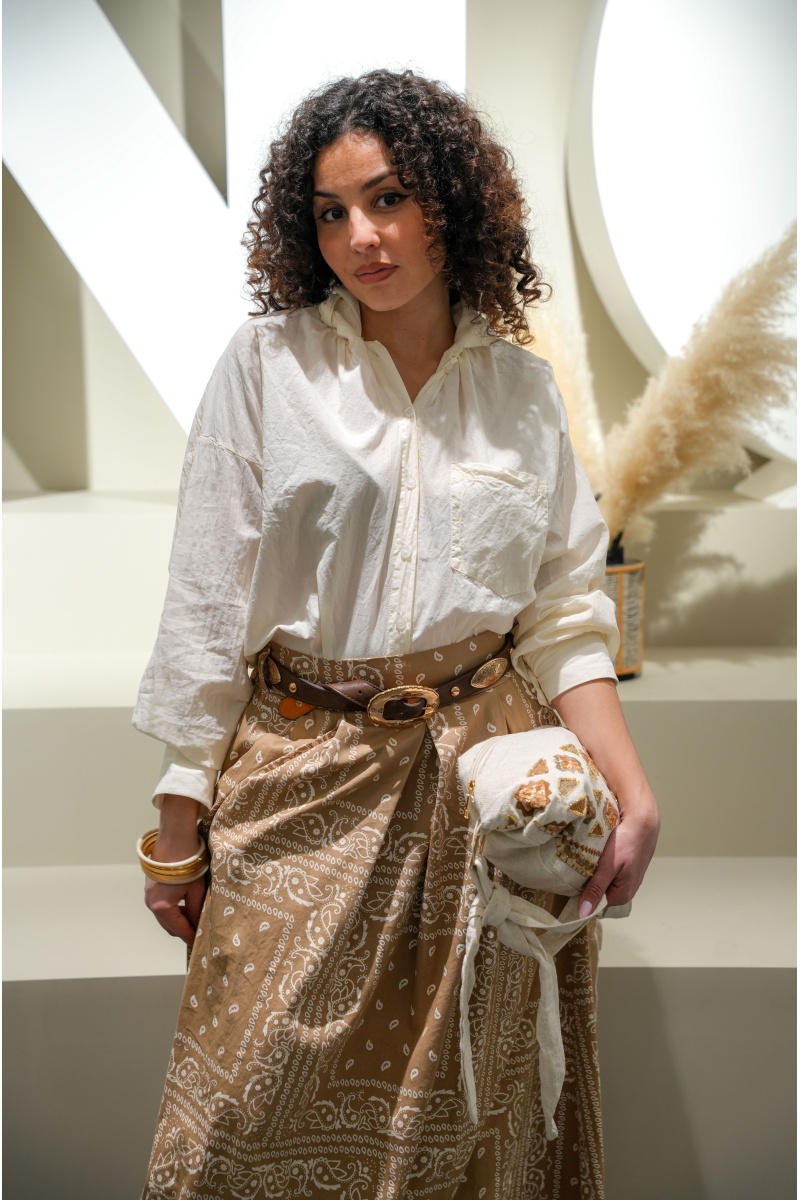 todami BANDAN BEIGE JUPES FEMME 2