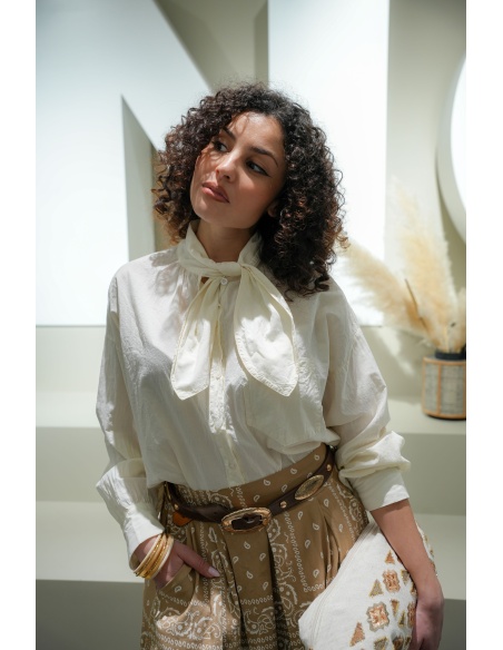 Chemisier Ecru Lavallière Johanna LUZ