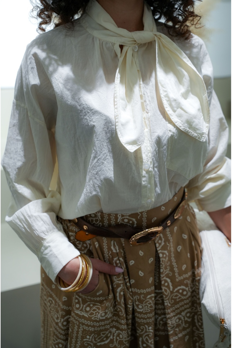 Chemisier Ecru Lavallière Johanna LUZ 2