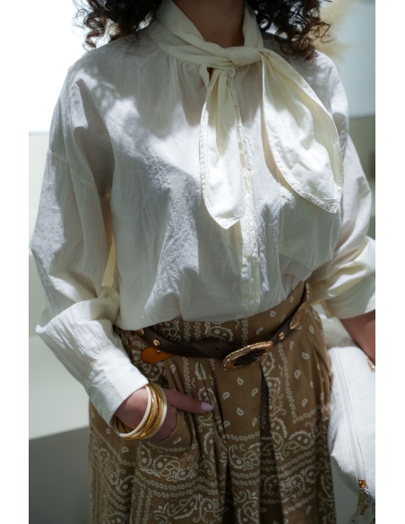 Chemisier Ecru Lavallière Johanna LUZ