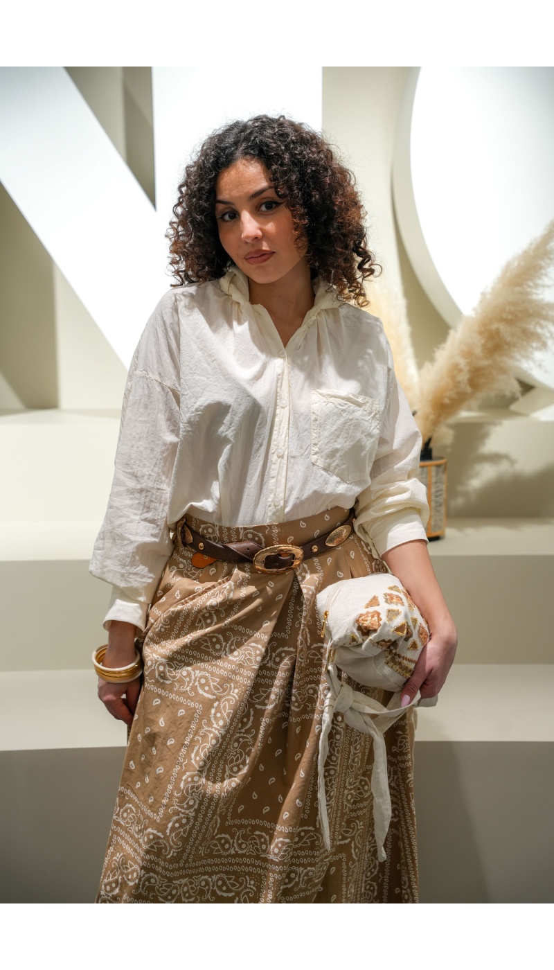 Chemisier Ecru Lavallière Johanna LUZ