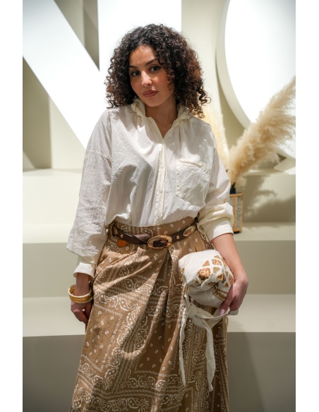 Chemisier Ecru Lavallière Johanna LUZ