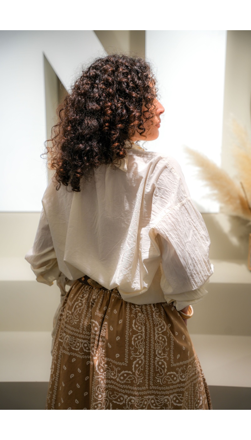 Chemisier Ecru Lavallière Johanna LUZ