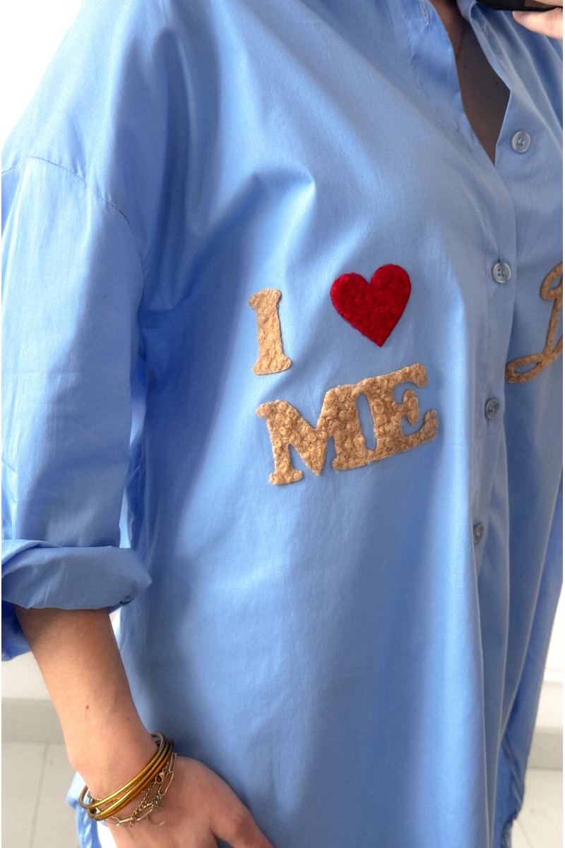 EMMY MODA 201 SCP  BLEU CHEMISIER 2