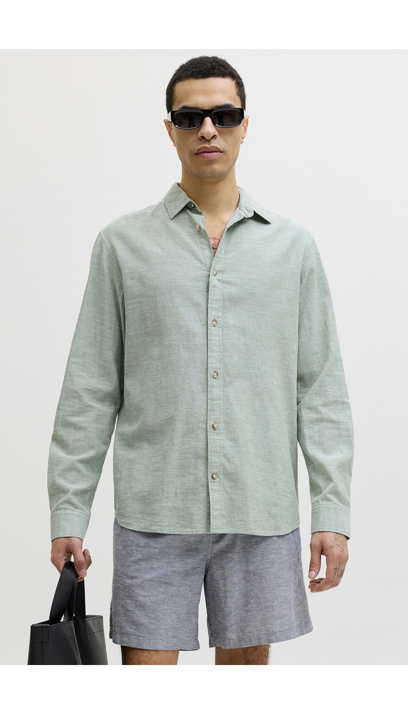 Chemise Lin Granite Green JJESUMMER