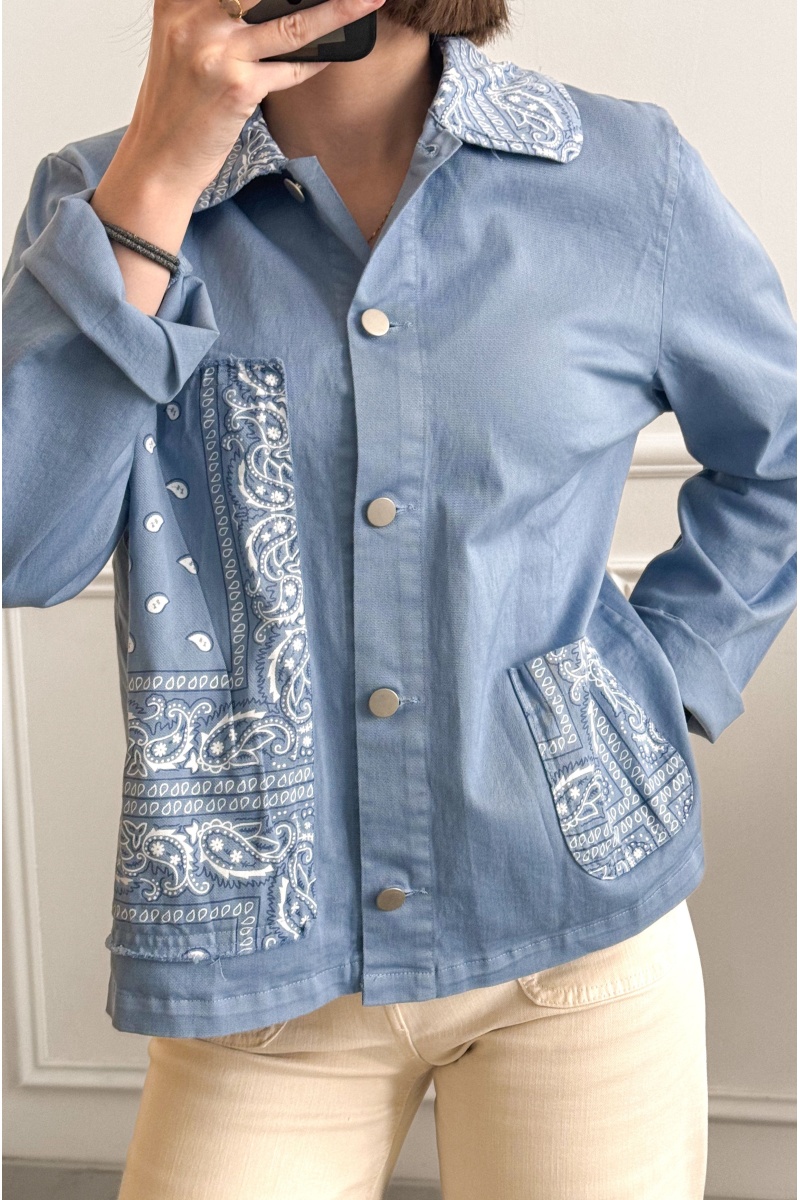 Veste Bandana Bleue Johanna ALMA