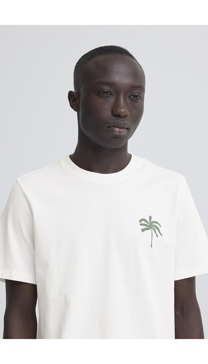 Tee Shirt Palmier Blanc BHSUN