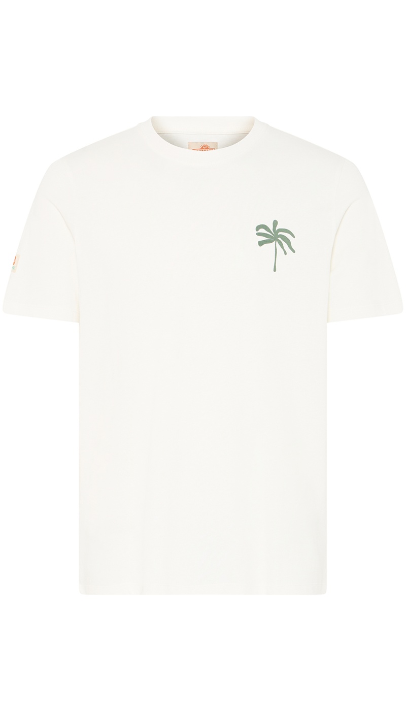 Tee Shirt Palmier Blanc BHSUN