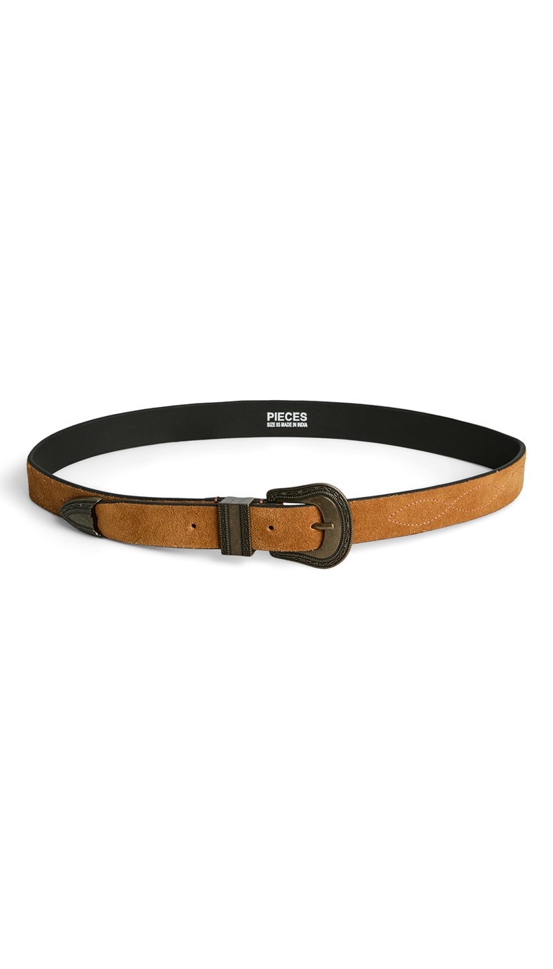 Ceinture Daim Cognac PCGUKKA