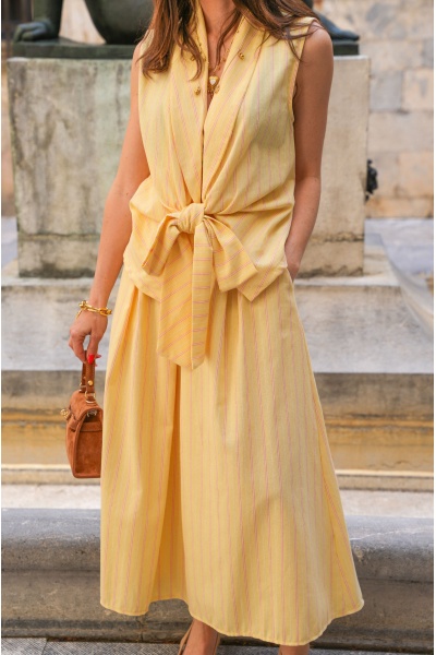 todami RAYE JAUNE CHEMISIER 2