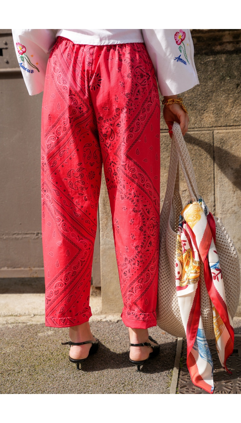 Pantalon Bandana Rouge THEA