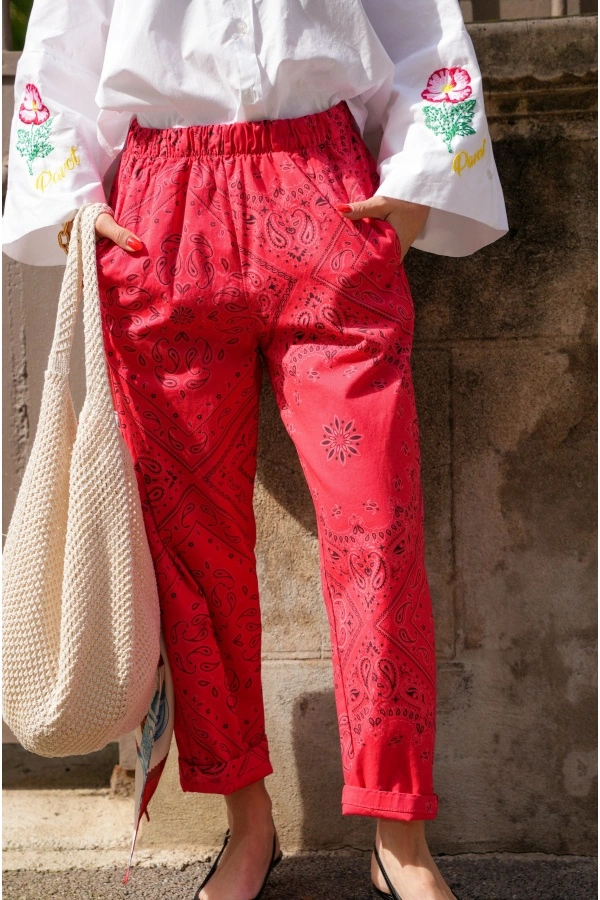 Pantalon Bandana Rouge THEA Noho - 1 | BAS 2