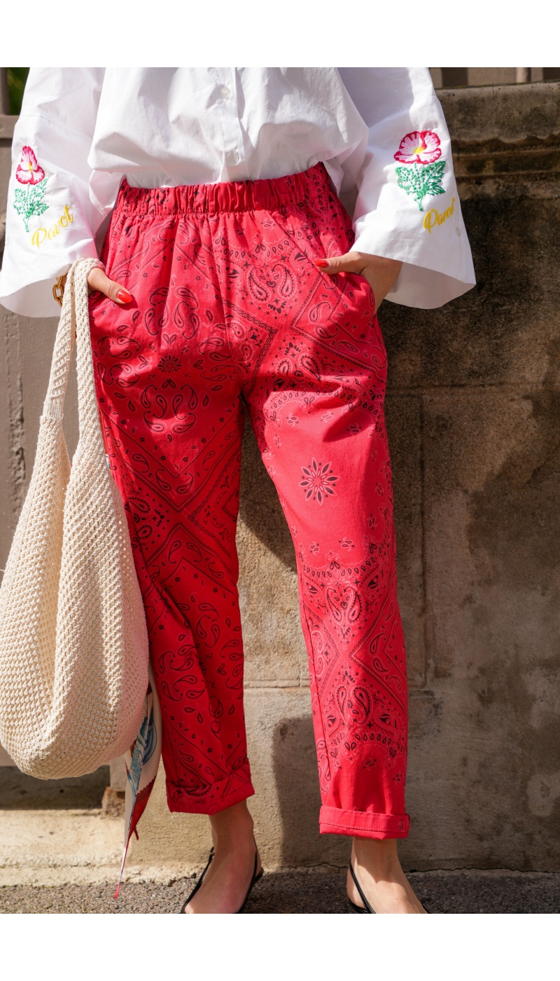 Pantalon Bandana Rouge THEA