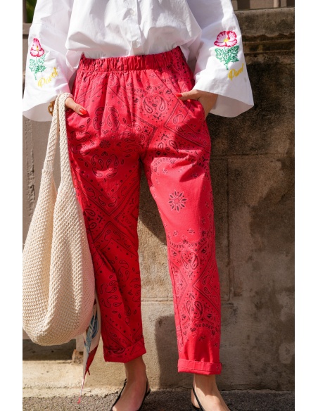 Pantalon Bandana Rouge THEA