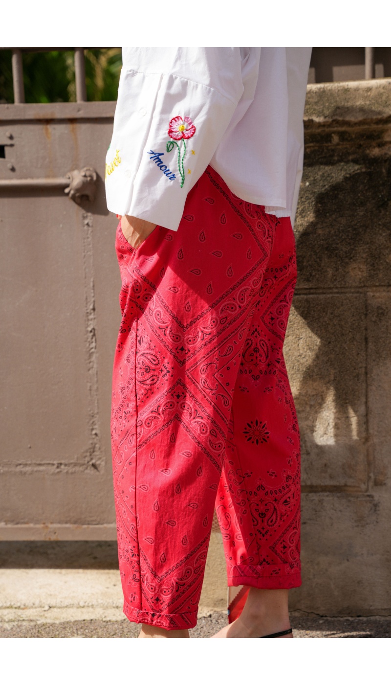 Pantalon Bandana Rouge THEA