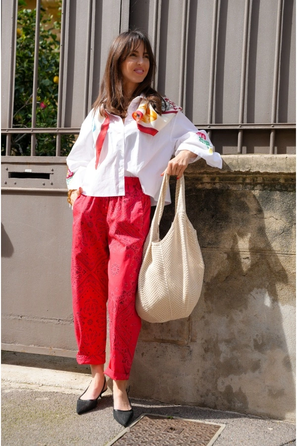 Pantalon Bandana Rouge THEA Noho - 1 | BAS