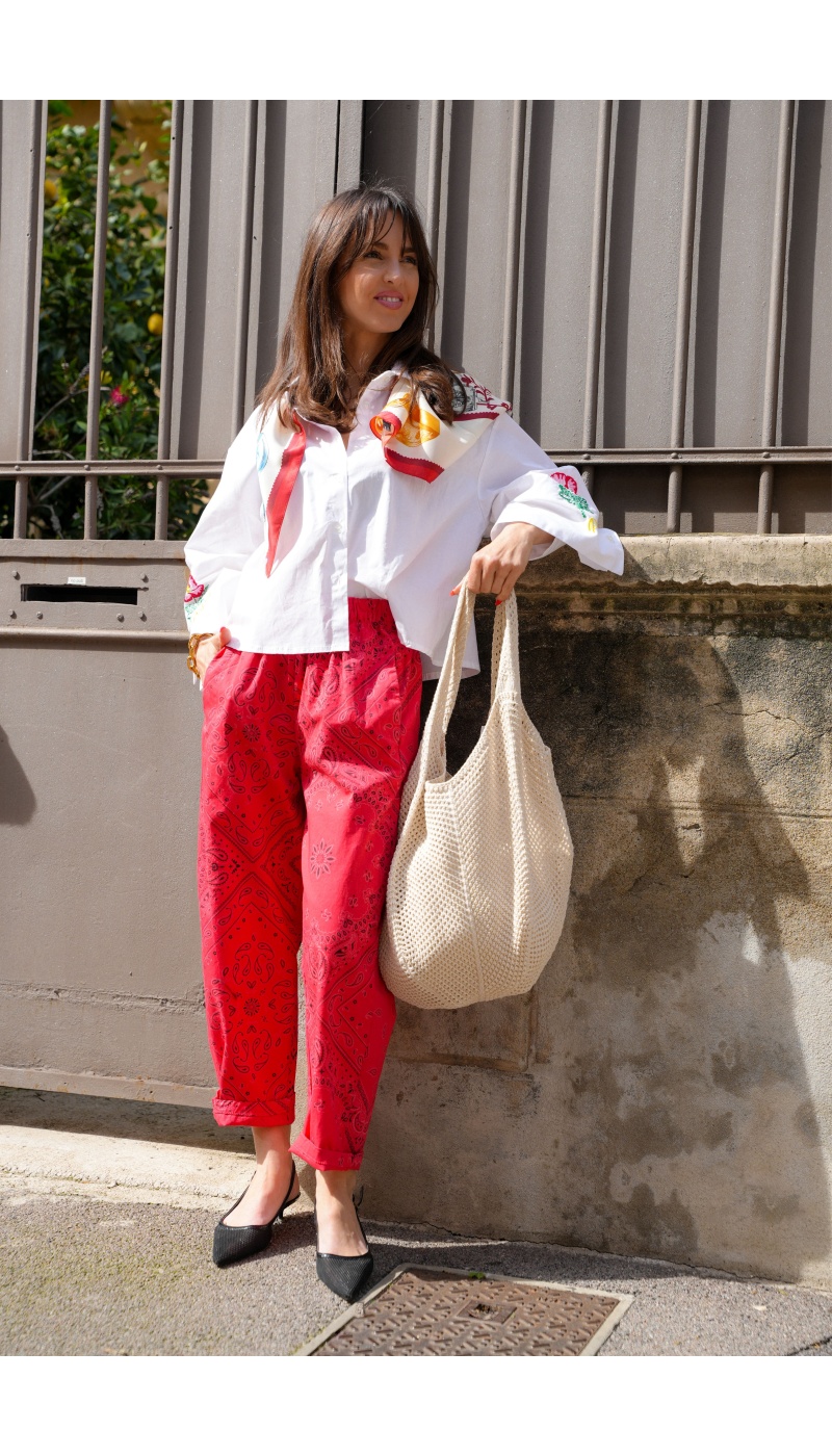 Pantalon Bandana Rouge THEA