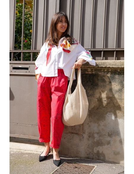 Pantalon Bandana Rouge THEA