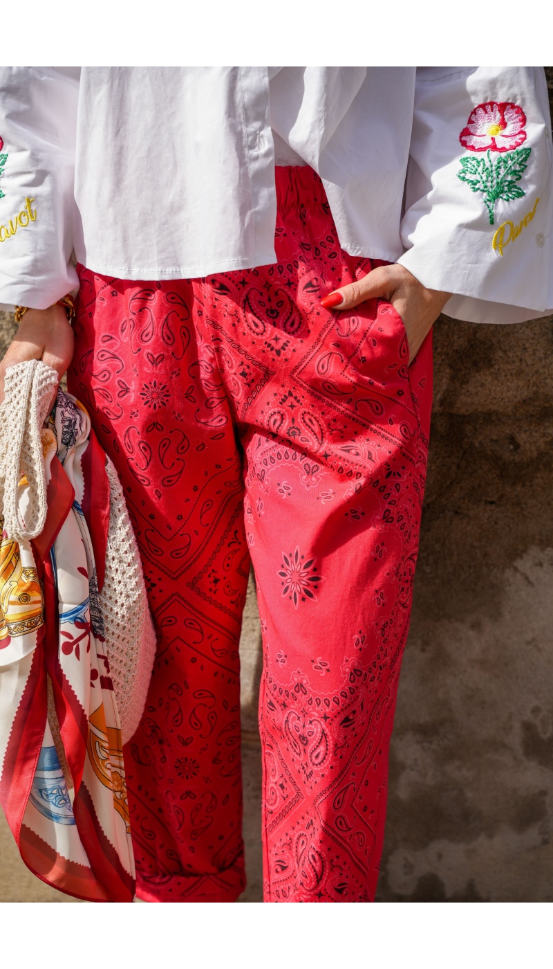 Pantalon Bandana Rouge THEA