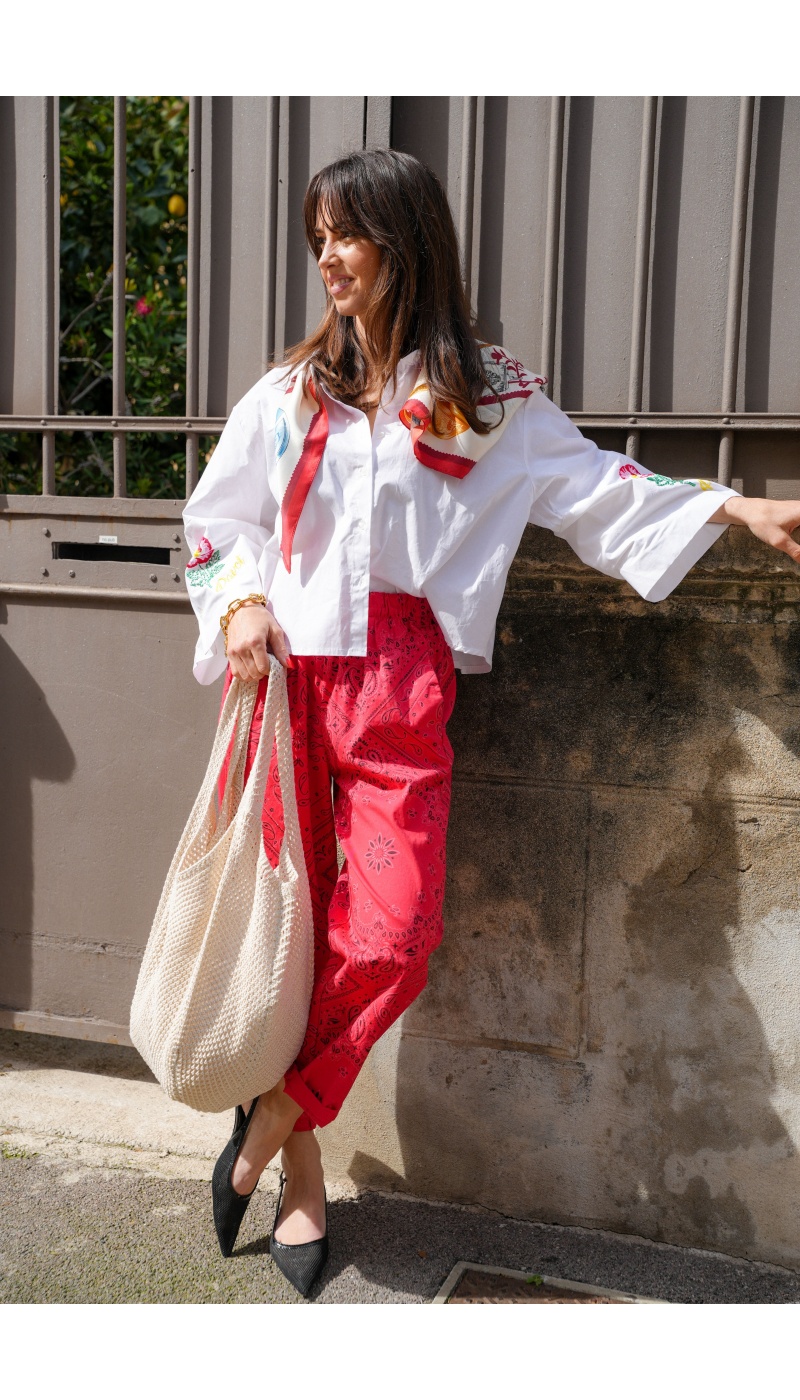 Pantalon Bandana Rouge THEA