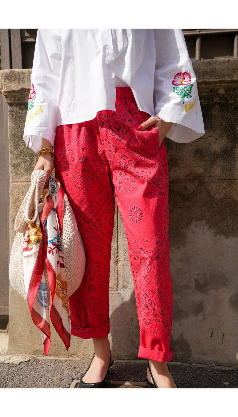 Pantalon Bandana Rouge THEA