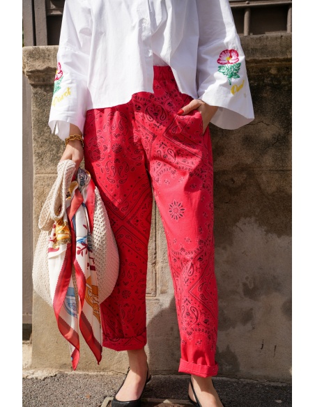 Pantalon Bandana Rouge THEA