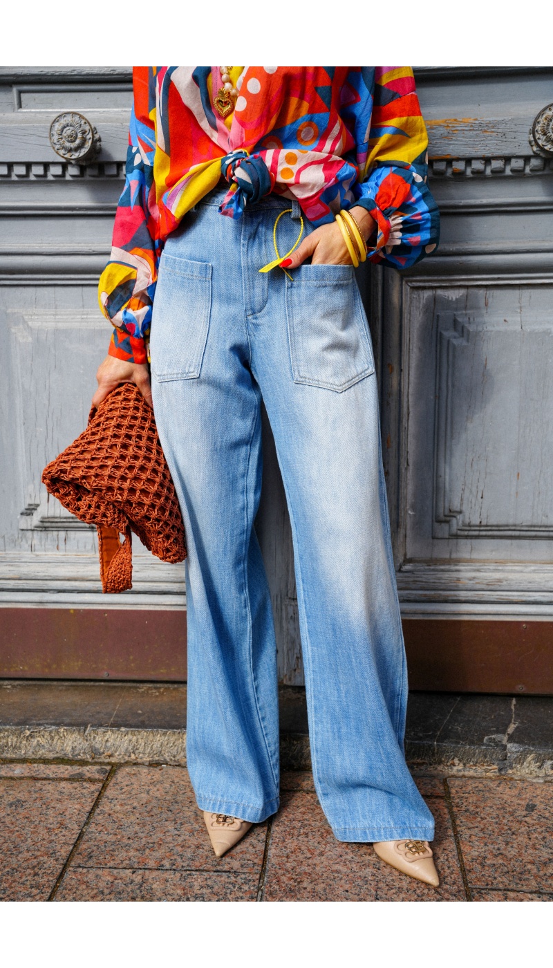 banditas CLAIR JEAN PANTALONS TOILE FEMME