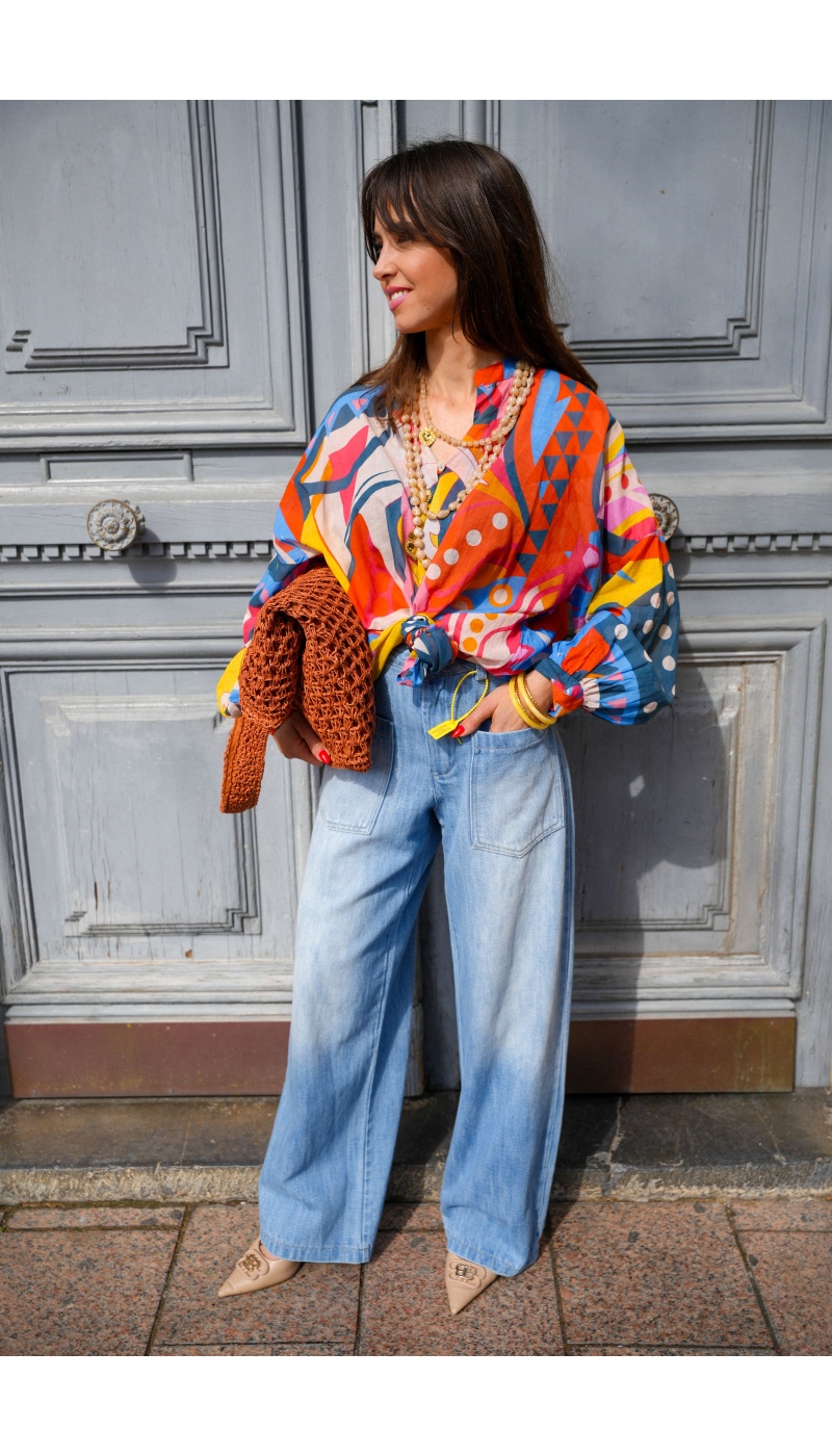 banditas CLAIR JEAN PANTALONS TOILE FEMME