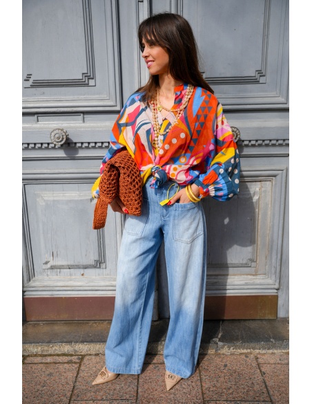 banditas CLAIR JEAN PANTALONS TOILE FEMME